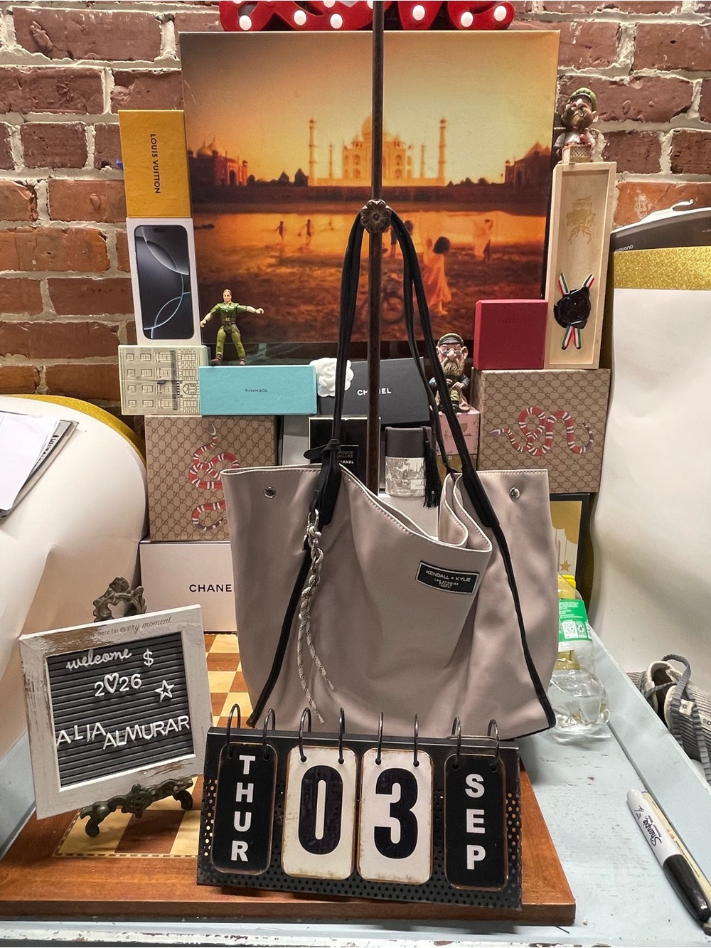 Kendall + Kylie Los Angeles Studio nylon tote or shoulder bag